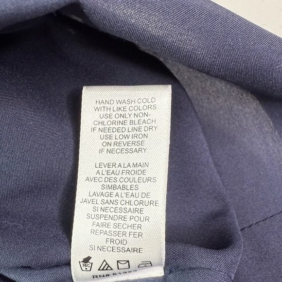 CeCe By Cynthia Steffe Pleated Lace Overlay Blue Dress Size 8 - Picture 6 of 9